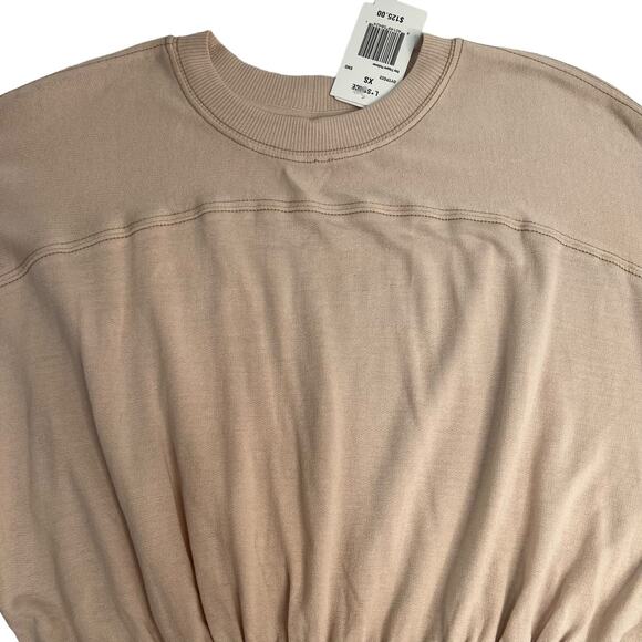 L Space Day Trippin Linen Blend Pullover Lounge Top Pink Cropped XS Cozy Soft - Picture 5 of 12